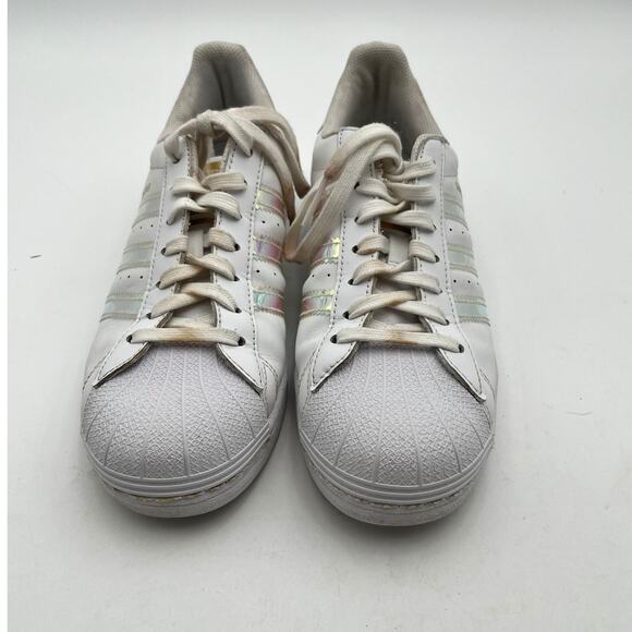 Adidas Superstar Women's Sneakers White Iridescent Holographic Size 9 FX7565 - Picture 10 of 11